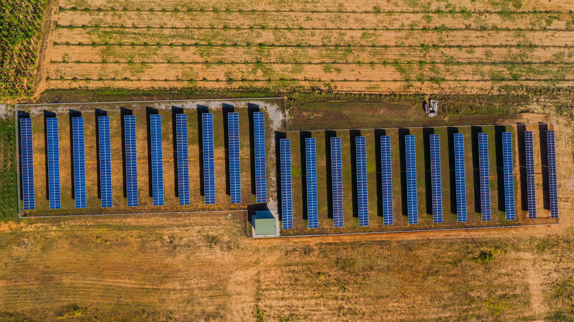 Solar panels installed by Elen under a clear sky